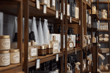 etagère-bois-parfum-agencement-parfumerie-efi-concept