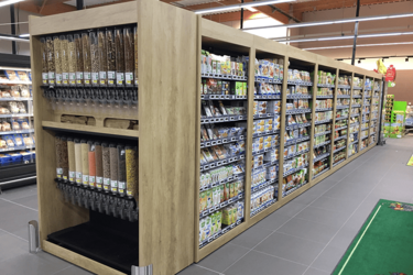 tête-de-gondole-agencement-de-magasin-bio-efi-concept